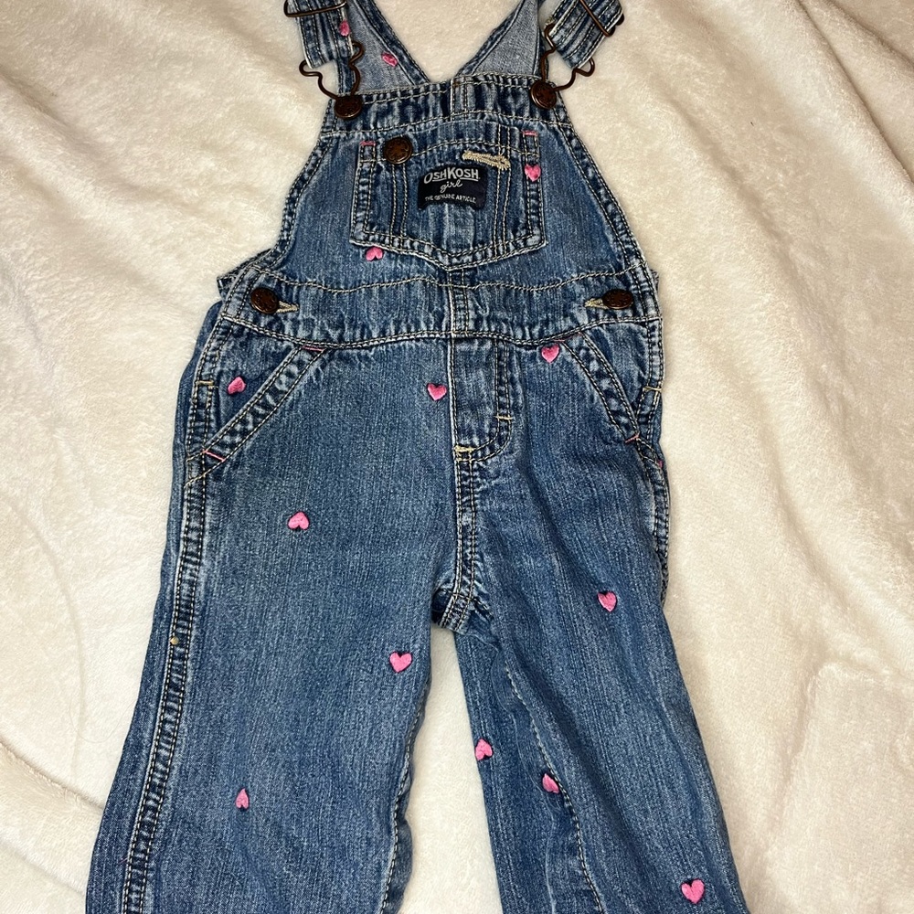 Vintage OshKosh Girl Overalls 9M